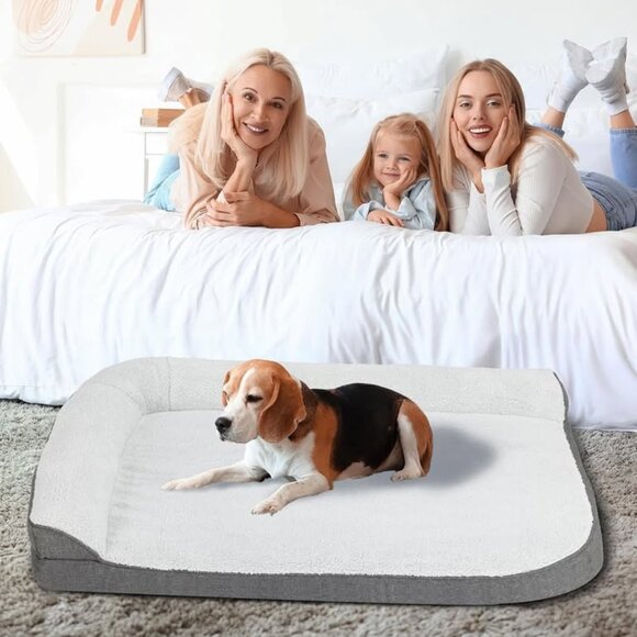 NEW/Unused: Small dog memory foam comfort bed - machine washable cover - Picture 1 of 5